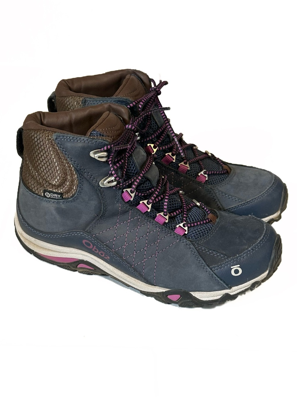 Oboz Sapphire B-DRY Mid Hiking Shoes in Huckleberry